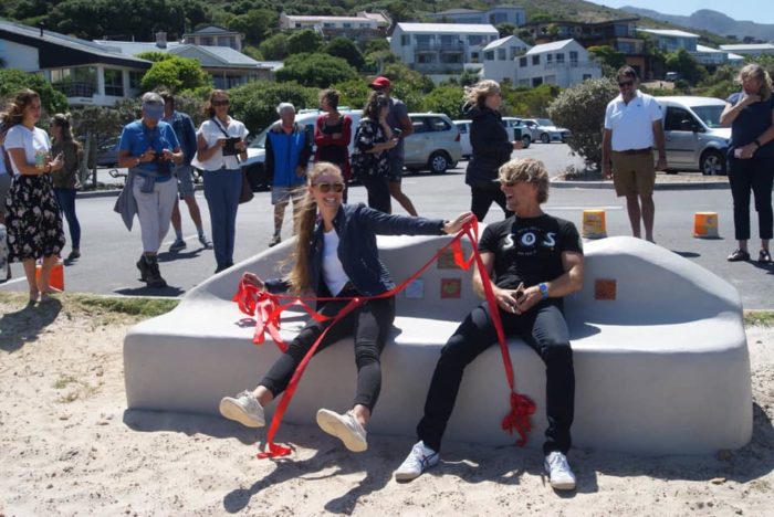 EcoBrick bench unveiled at Noordhoek Beach