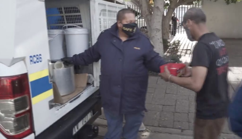 Police team feed Cape Town's homeless