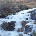 Waterfall freezes over as temperatures dip across the Cape