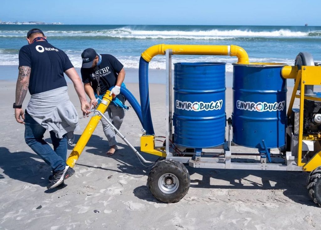 Cape Town initiative creates nurdle vacuum to suck up plastic from sand