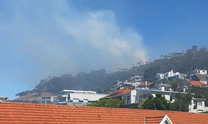 Fire along Signal Hill quarry