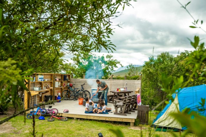 A newly built wooden campground now open near Swellendam