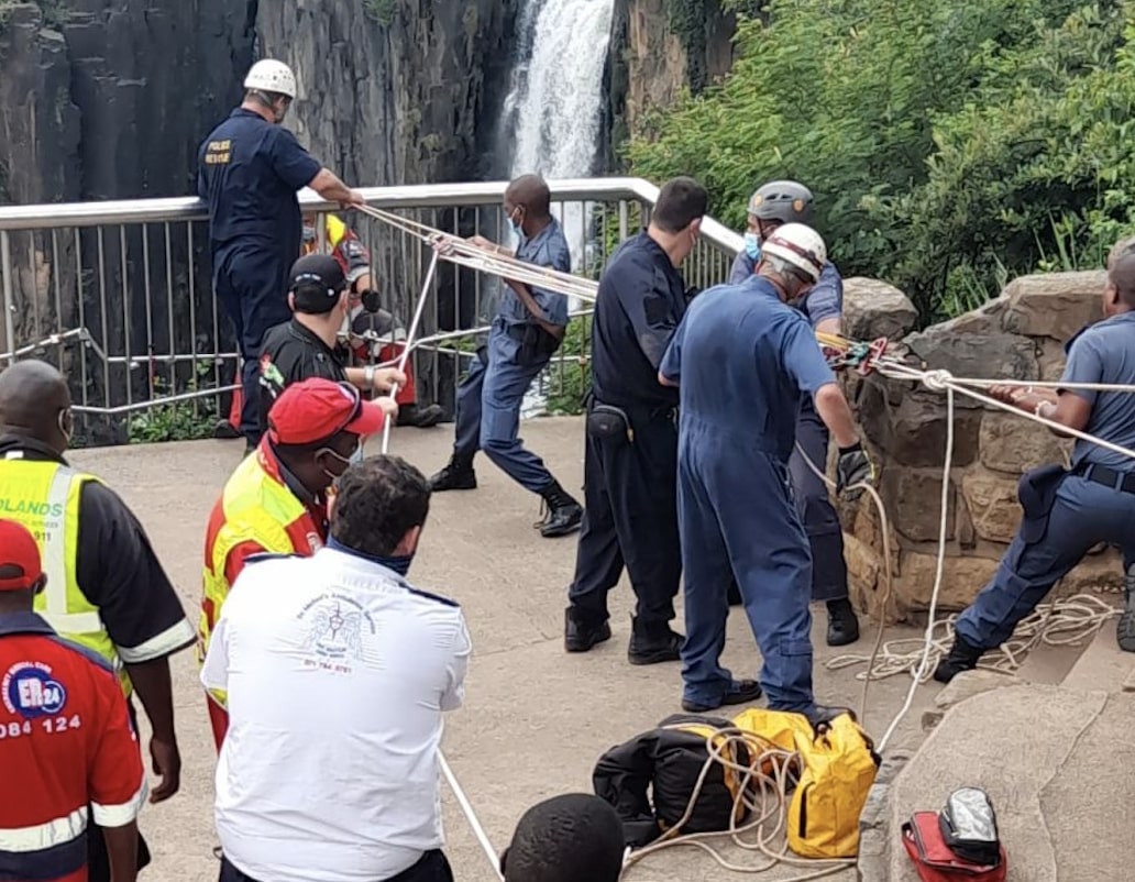 Man survives fall off viewing platform in Howick Falls, KZN