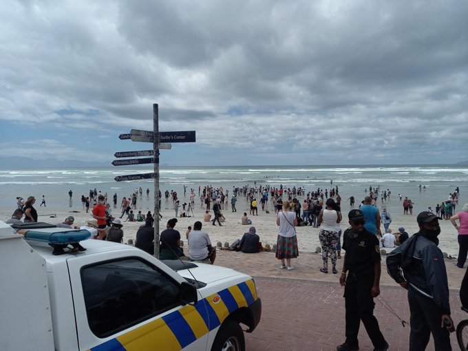 People gather on Cape beaches to protest against lockdown