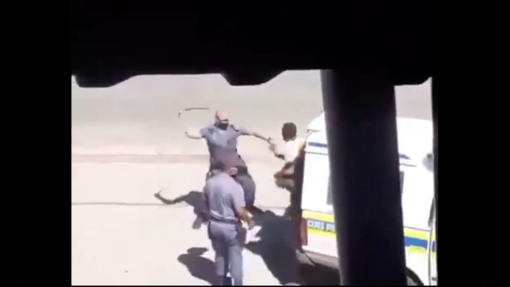 Worcester police officer whips man with sjambok in viral video