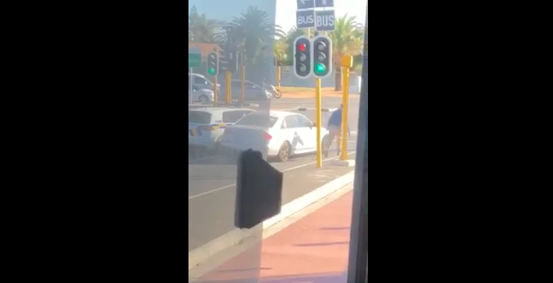 Metro Police clash with suspect after he drives through red light