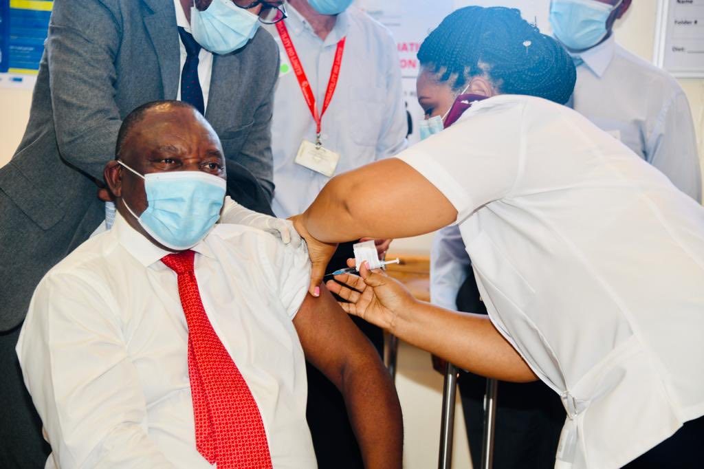 President Ramaphosa receives COVID-19 vaccine