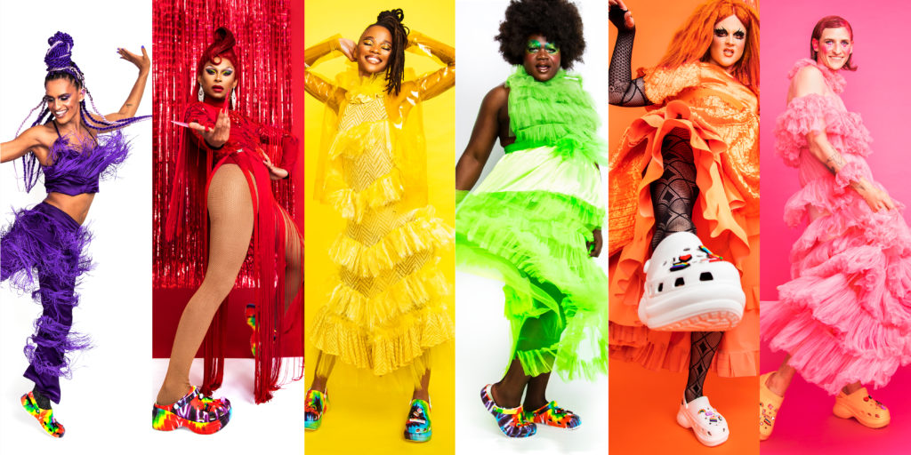 Crocs released a gorgeous range for Pride and the rainbow steps have our hearts beaming